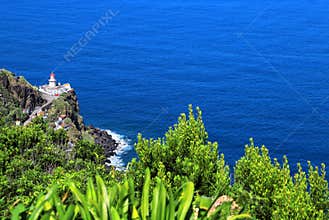 Lighthouse Farol da Ponta do Arnel, Nordeste, Island Sao Miguel, Azores, Acores, Portugal, Europe