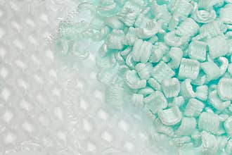 Plastic foam and bubble wrap