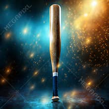 Baseball bat close up. Image for a promotional post on social media about a sporting event, game day, sports betting or