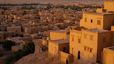 Golden Hour in a Desert Town