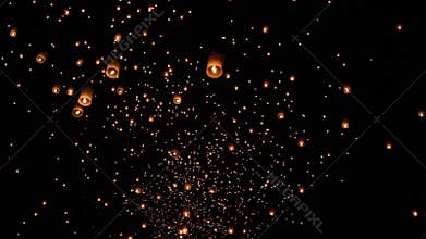 Floating asian lanterns in ChiangMai