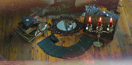 Esoterism concept and illustration for mystery content