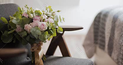 Close-up Beautiful Rose Bouquet Wedding