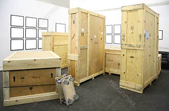 Wooden boxes and frames