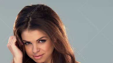 Portrait of Cute Brunette Girl