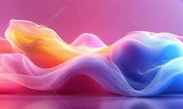 Abstract vibrant flowing fabrics