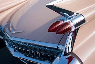 Classic American 1950's pink car