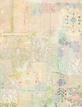 Patchwork collage of vintage papers