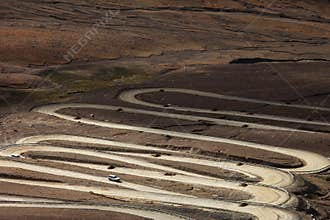 Tortuous mountain road