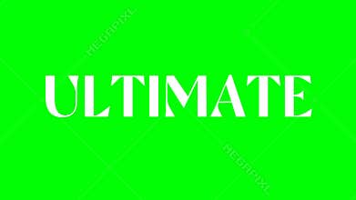 Ultimate text green screen animated video