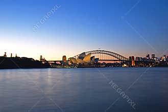 Sydney Harbour Skyline At Dusk