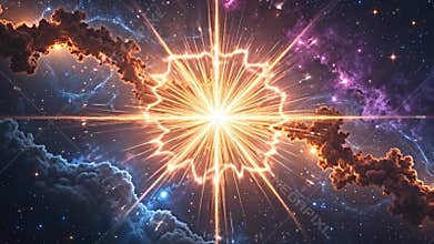 resurgence of angstrom long-lost star, glowing brilliantly inward Generative AI