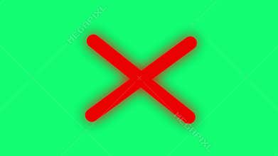 Red Cross Icon Animation – Green Screen Background Video