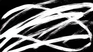 Abstract Brushstrokes Dance Across a Black Canvas