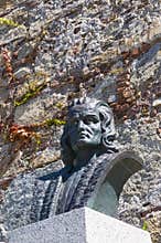 Bust of Christopher Columbus in Calvi