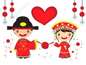 Chinese wedding couple