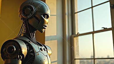 A melancholic automaton, burdened by chronic gears turning Generative AI