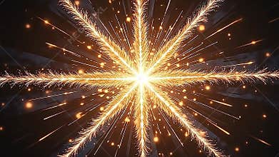 The scene builds energy until it reveals a luminous starburst Generative AI