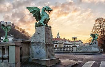 Dragon bridge in Ljubljana