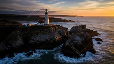 Coastal Beacon at Dusk
