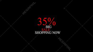 big sale price discount animation, black background u tra HD