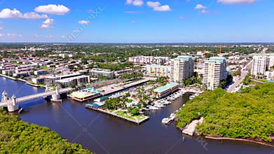 Boynton Beach Florida 2025. View of residential and business district