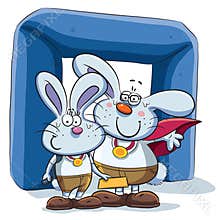 Bunny Couple Win Competition