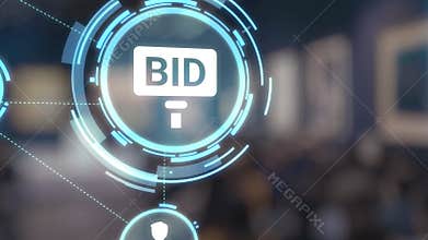 Online auction concept for digital bidding and sales Spire