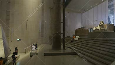 Giza, Egypt- July 26 2025: The Grand Egyptian Museum also known as the Giza Museum