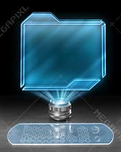 Futuristic holographic computer