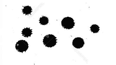 Ink blot dripping, isolated on white