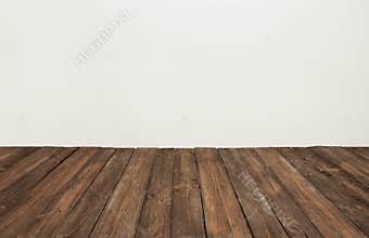 Wooden floor, old wood plank, brown board room interior