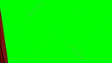 Opening and closing red curtain