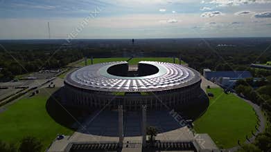 4.8.25 Berlin Ger, Olympiastadion hertha bsc. Lovely aerial view flight drone
