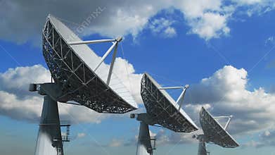 Array of satellite dishes