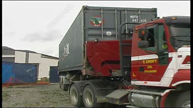 Container on the truck