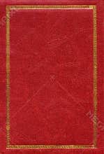 Old red leather texture with gold decorative frame