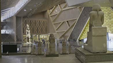 Giza, Egypt- July 26 2025: The Statue of Ramesses II in The Grand Egyptian Museum or Giza Museum