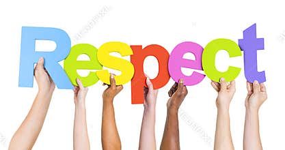 Human Hands Holding Word Respect