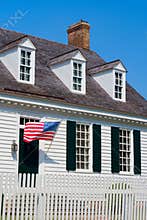 White colonial house side