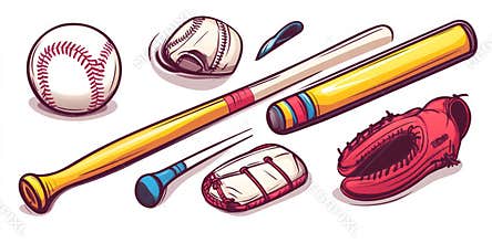 baseball seamless pattern ball modern softball sport baseball bat glove cartoon scarf isolated repeat wallpaper tile