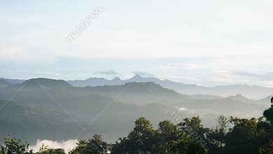 View of the mountains from a high vantage point