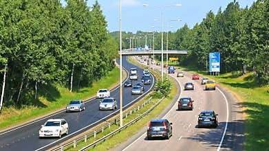 Busy highway timelapse