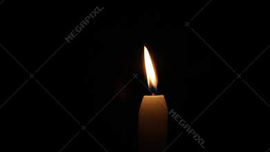 Candle with black background