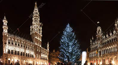 Christmas tree in Grand Place, Brussels