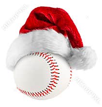 Baseball santa hat