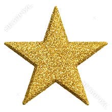 Star shape ornament in gold