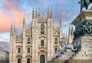 The Milan Cathedral in Milan, Italy
