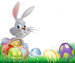 Easter eggs bunny