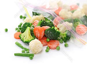 Homemade frozen vegetables